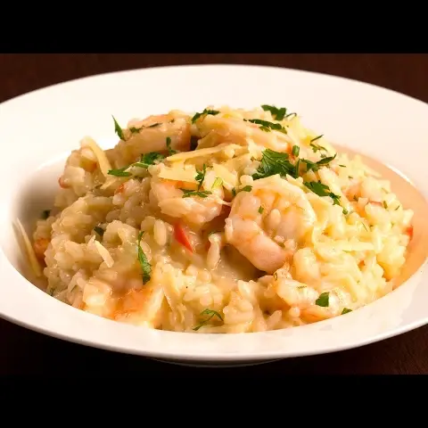 Risotto de Camarones y Almendras con Naranjas y Licores