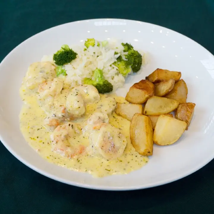 Langostinos a la Parrilla con Crema de Limón